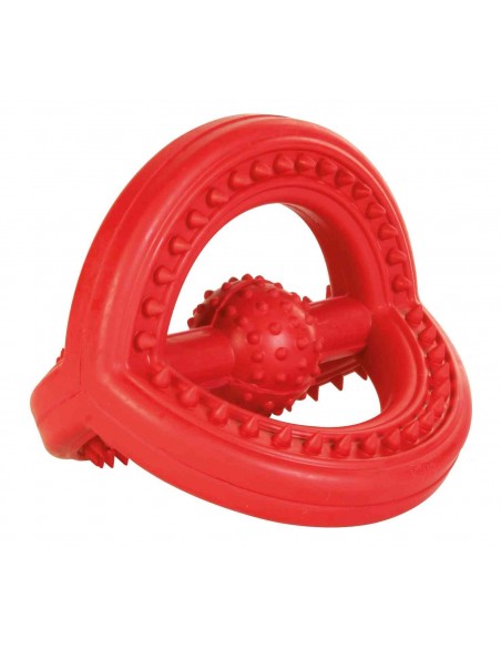 tx3317 dog gioco anello in gomma piena d14cm