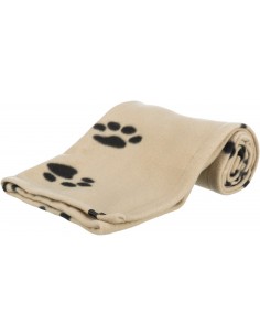 tx37191 dog coperta beany beige c/impronte 100x70cm