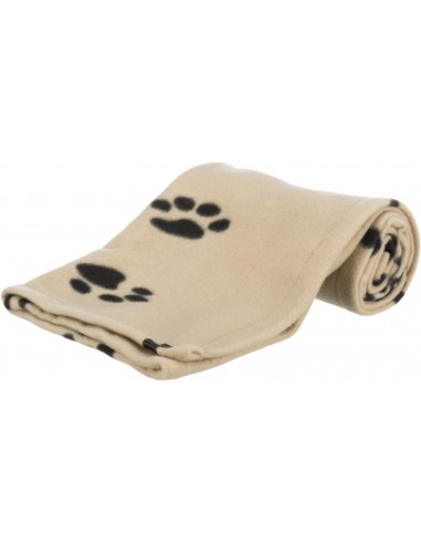 tx37191 dog coperta beany beige c/impronte 100x70cm