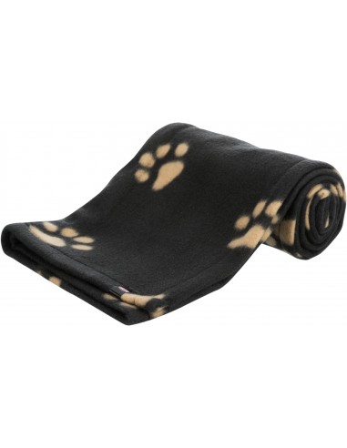 tx37192 dog coperta beany nera c/ossi in pile 100x70cm