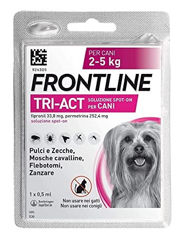 frontline tri-act 0,5ml cani 2-5kg 1pz