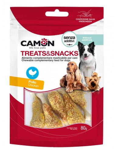 cam ae013 snack dog coscette impanate di pollo 80gr 4 pz