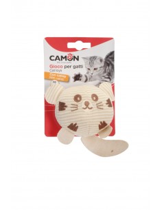 cam ag0331 gioco gatto peluche con campanellino e catnip, gatto+topo+cane