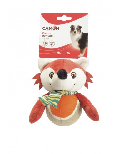 cam ah4130 gioco cane pelouche con palla da tennis con squeaker 14cm