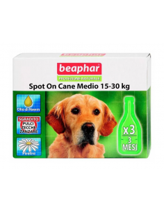 beaphar spot on cane medio 15-30kg 3 pipette 420.0040.002