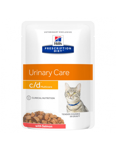 hills cat diet busta 85gr c/d salmone...