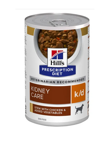hills dog diet 354gr k/d stufato...