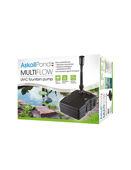 askoll pond multiflow filtro interno per laghetto completo