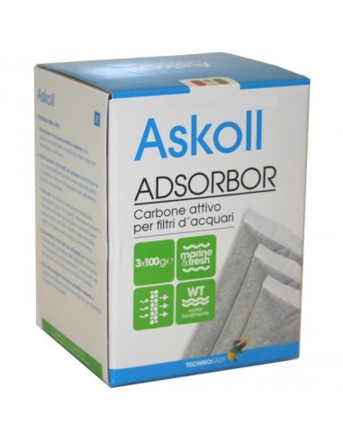 askoll 922975 adsorbor 3x100g carbone attivo off