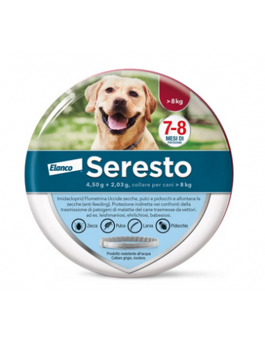 seresto collare antiparassitario per cani da 8kg in su