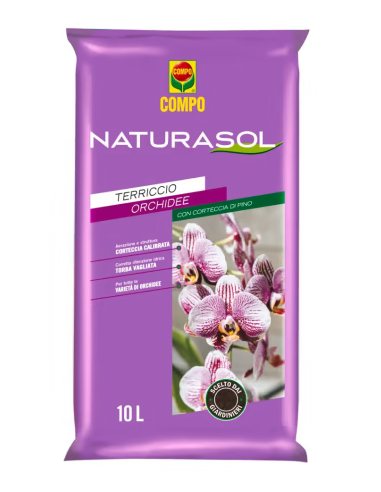 compo naturasol terriccio per orchidee 10l con corteccia di pino