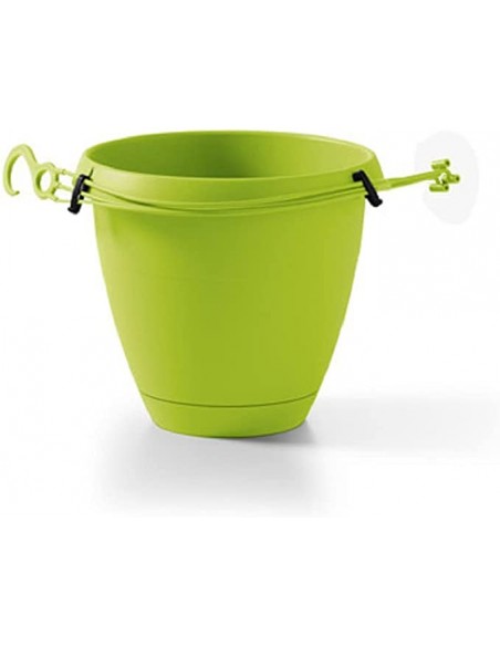 veca vaso pensile flow 25cm verde anice va009-d00250-040