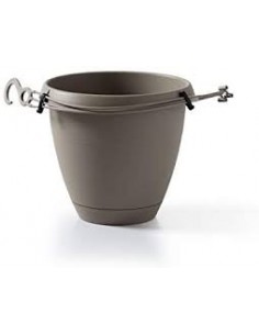 veca vaso pensile flow 25cm grigio pastello va009-d00250-203