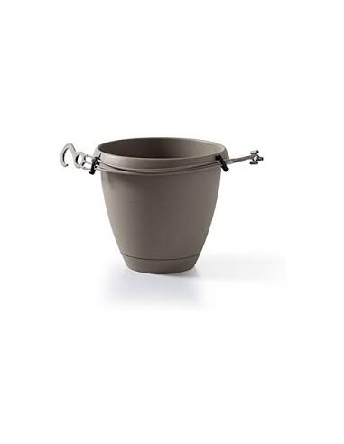 veca vaso pensile flow 25cm grigio pastello va009-d00250-203