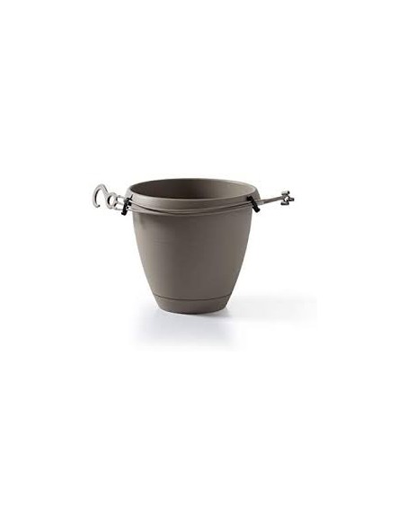 veca vaso pensile flow 25cm grigio pastello va009-d00250-203