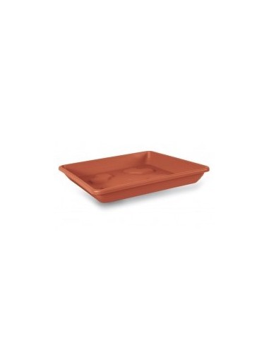 veca sottovaso quadrato 25cm terracotta sv006-cm0025-002