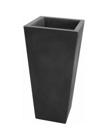 VECA CACHE-POT GENESIS QUADRATO ALTO 85CM ANTRACITE CH302-H00Q85