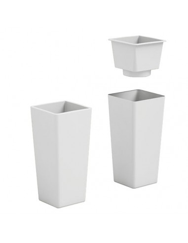 VECA VASO CACHE-POT CLOU QUADRATO 65CM BIANCO CH001-H00Q65-000
