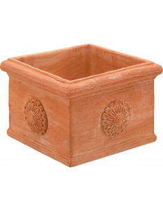 tarvisium vaso cubo con rosone galestro 18cm 202180