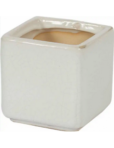 tarvisium vaso cubo estia bianco vintage 8cm c1995h