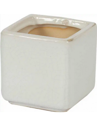 tarvisium vaso cubo estia bianco vintage 8cm c1995h