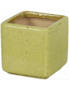 tarvisium vaso cubo estia verde vintage 8cm c95b11