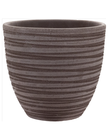 tarvisium vaso basic svasato rigato etrusca 25cm pi8225re