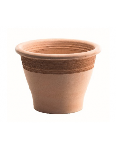 tarvisium vaso campana bassa liscia graffiata 35cm 9473513