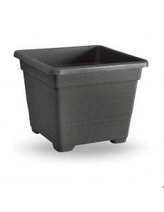 veca vaso quadrato 32cm antracite va006-cm0032-011