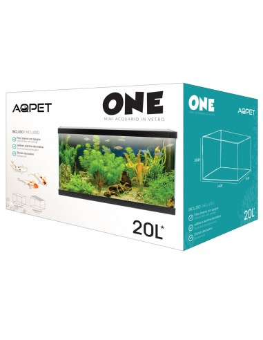 aqpet acquario one mini in vetro 20lt...