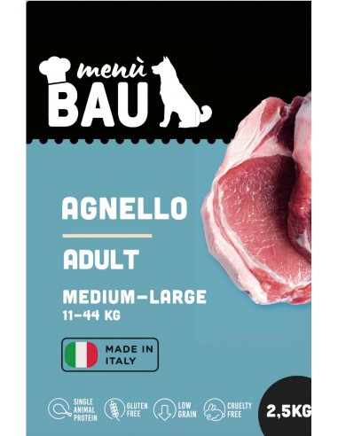 menù BAU adult agnello M-L 2,5kg