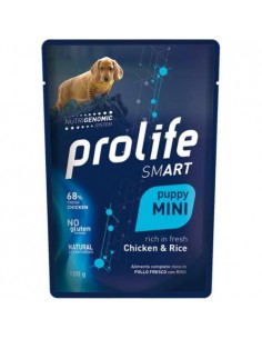 prolife dog smart puppy mini busta 100gr chicken&rice zpu.39315