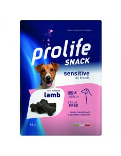 prolife dog snack 90gr sensitive monoproteico grain free con agnello fresco zps.42476