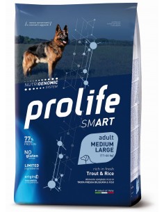 prolife dog smart adult medium/large 2,5kg trout&rice zpd.34693