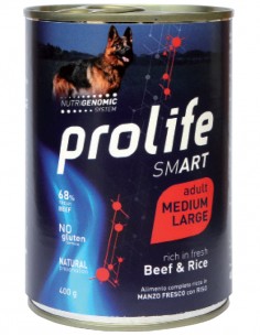 prolife dog smart adult medium/large 800gr beef&rice zpu.39360