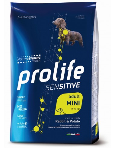 prolife dog sensitive adult mini 2kg rabbit&potato zpd.35188