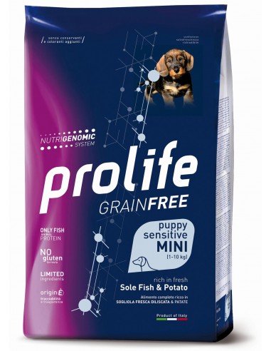 prolife dog grain free puppy sensitive mini 2kg sole fish&potato zpd.35287