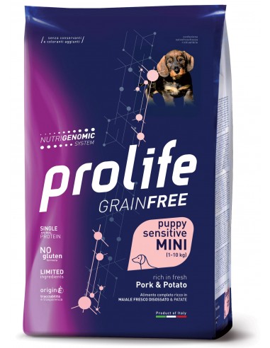 prolife dog grainfree puppy sensitive mini 600gr pork&potato zpd.42414