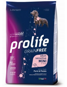 prolife dog grain free adult sensitive mini 7kg pork&potato zpd.35348