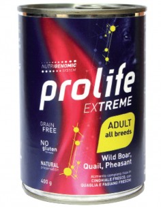 prolife dog extreme adult all breeds 400gr wild boar,quail,pheasant zpu.39803