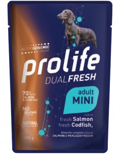 prolife dog dual fresh adult mini 100gr salmon & codfish zpu.39452