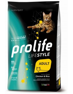 prolife cat lifestyle adult 7kg chicken&rice zpd.36123 taglio prezzo