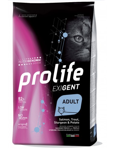 prolife cat exigent adult 400gr salmon,trout,sturgeon&potato zpd.35980