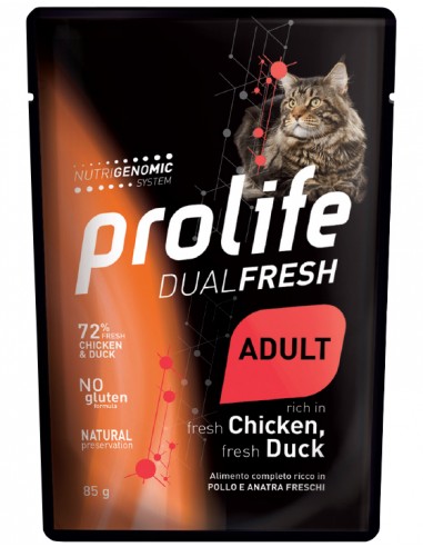 prolife cat dualfresh busta 85gr chicken&duck zpu.40373