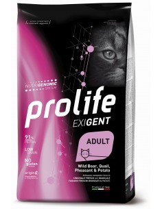 prolife cat exigent adult 1,5kg wild boar, quail,pheasant&potato zpd.36024 flash 14,30