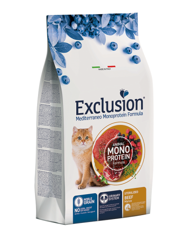 exclusion cat 300gr monoprotein noble grain adult sterilized manzo ngcsb03