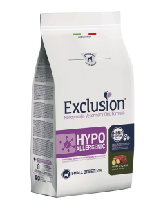 exclusion diet dog 2kg adult small breed hypoallergenic horse&potato hyhs02