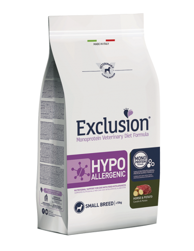 exclusion diet dog 2kg adult small breed hypoallergenic horse&potato hyhs02