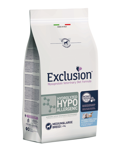 exclusion diet dog 2kg adult medium/large breed hydrolyzed hypoallergenic fish & corn starch hhfm02