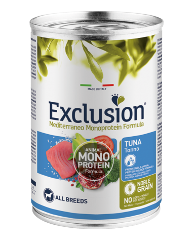 exclusion dog 400gr adult all breeds monoproteico tonno ngata40